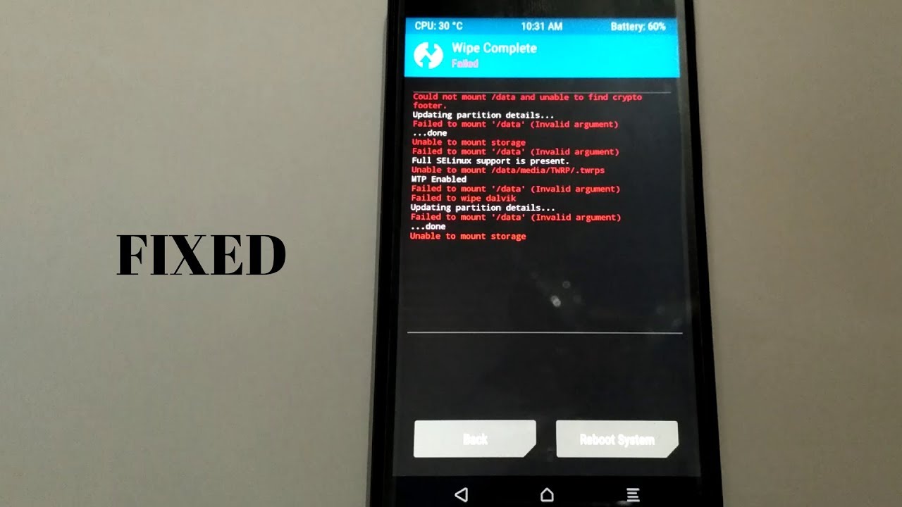 Trik atasi masalah Failed To Mount System (Invalid Argument) pada InFocus M812 via TWRP